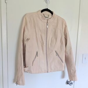 J2 Blush Pink Moto Faux Leather Jacket